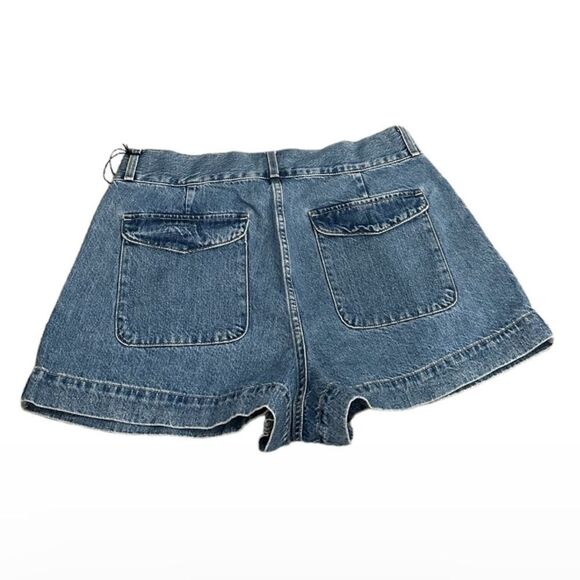 Edwin Isla Vintage Inspired Hi-Waisted Pleated Relaxed Coastal Streetwear Shorts - Picture 6 of 9